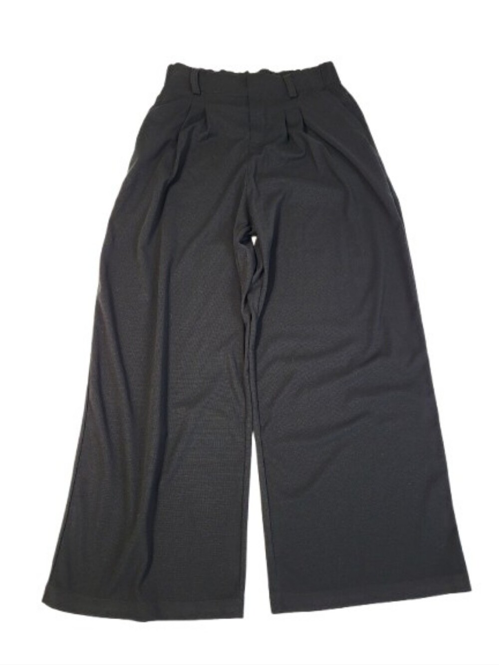 Halara Flex High Waisted Pocket Wide Leg Waffle Work Pants Black 02727902 Size M